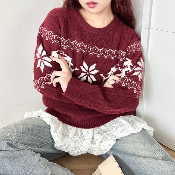 スノージャガードケーブルニットトップス | Outfitter lab | 詳細画像17 