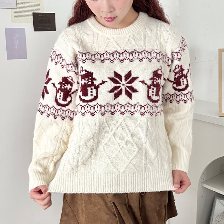 スノージャガードケーブルニットトップス | Outfitter lab | 詳細画像6 