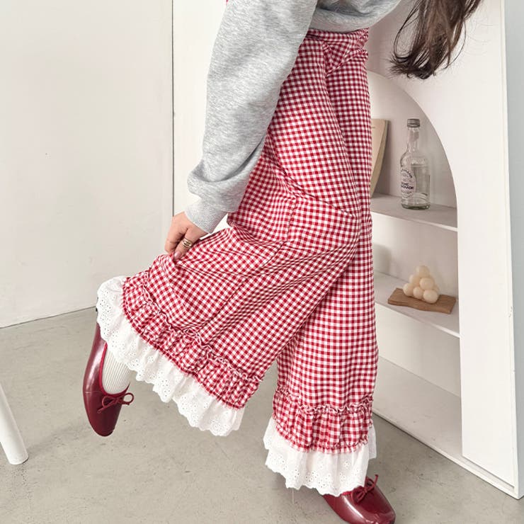 コットンフリルギンガムチェックパンツ | Outfitter lab | 詳細画像12 