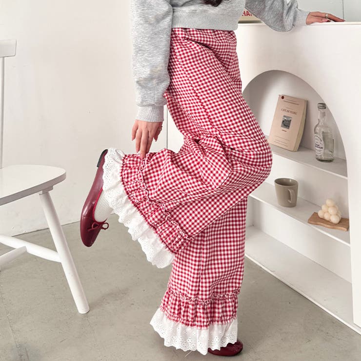 コットンフリルギンガムチェックパンツ | Outfitter lab | 詳細画像13 