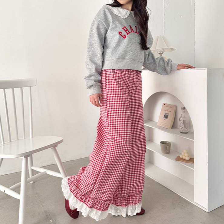 コットンフリルギンガムチェックパンツ | Outfitter lab | 詳細画像14 