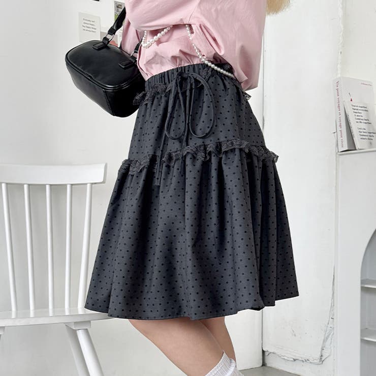 レースピンドットミディスカート | Outfitter lab | 詳細画像17 