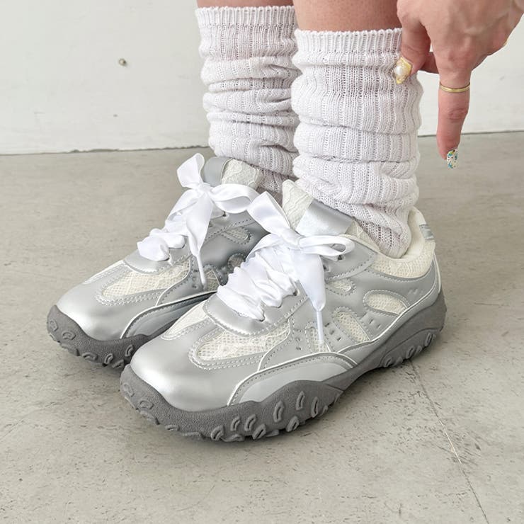 【靴紐2種set】ボリュームソールレーススニーカー | Outfitter lab | 詳細画像15 