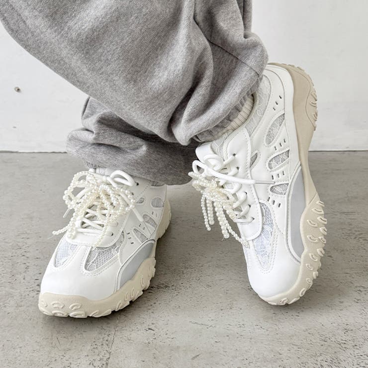 【靴紐2種set】ボリュームソールレーススニーカー | Outfitter lab | 詳細画像17 