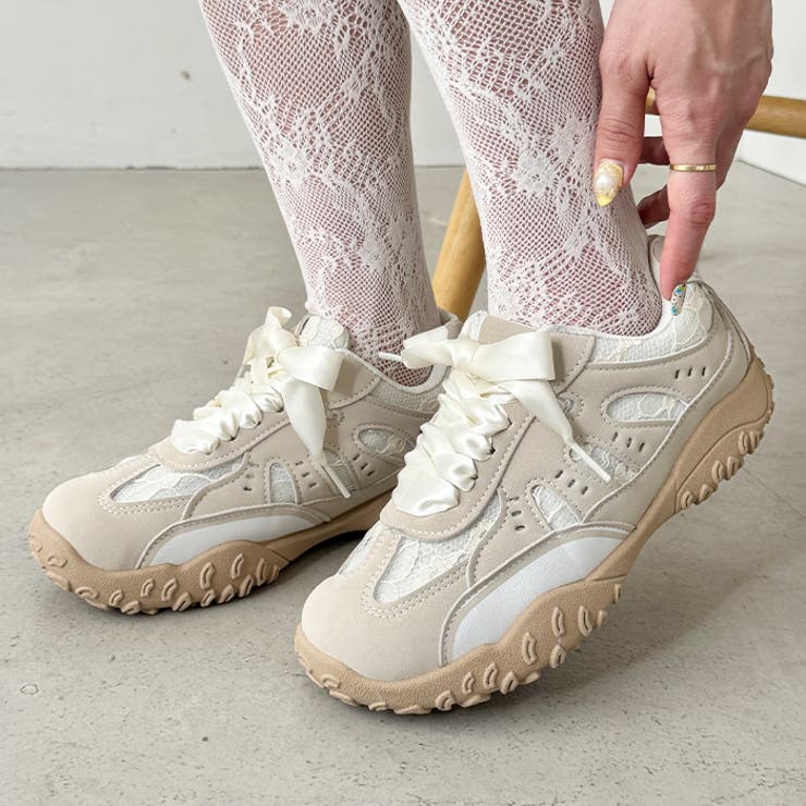 【靴紐2種set】ボリュームソールレーススニーカー | Outfitter lab | 詳細画像5 