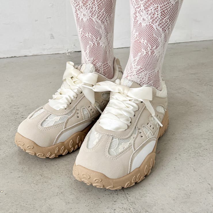 【靴紐2種set】ボリュームソールレーススニーカー | Outfitter lab | 詳細画像6 