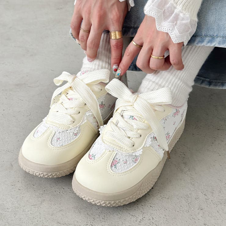 小花柄パステルスニーカー | Outfitter lab | 詳細画像8 