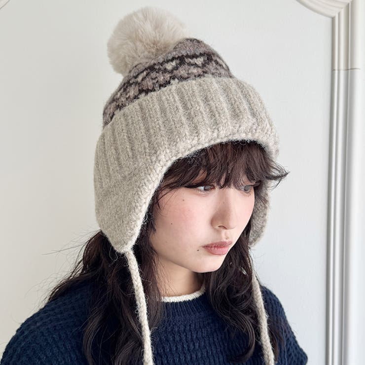 ノルディック柄イヤーフラップニットキャップ | Outfitter lab | 詳細画像18 