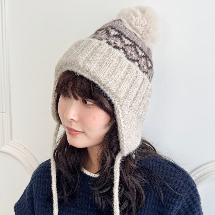 ノルディック柄イヤーフラップニットキャップ | Outfitter lab | 詳細画像20 