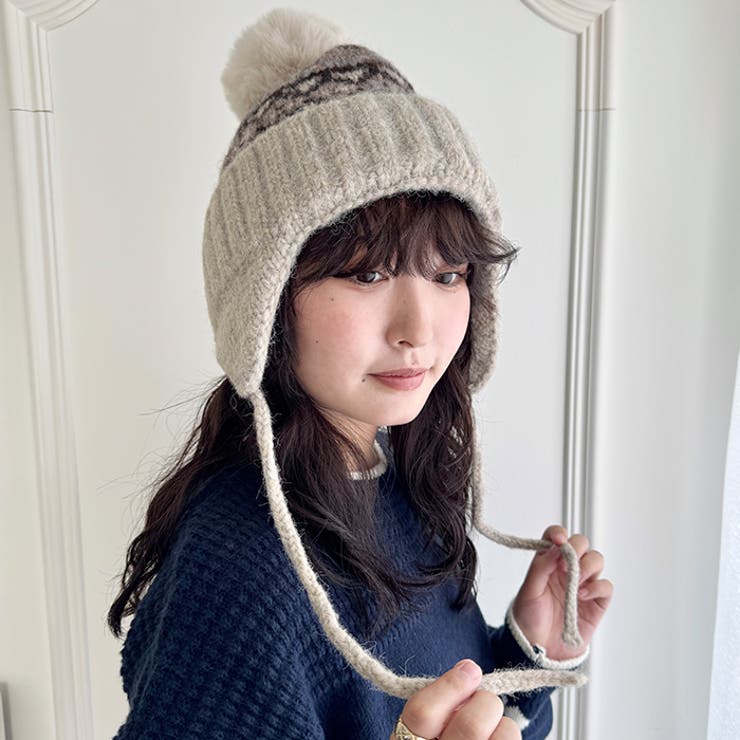 ノルディック柄イヤーフラップニットキャップ | Outfitter lab | 詳細画像21 