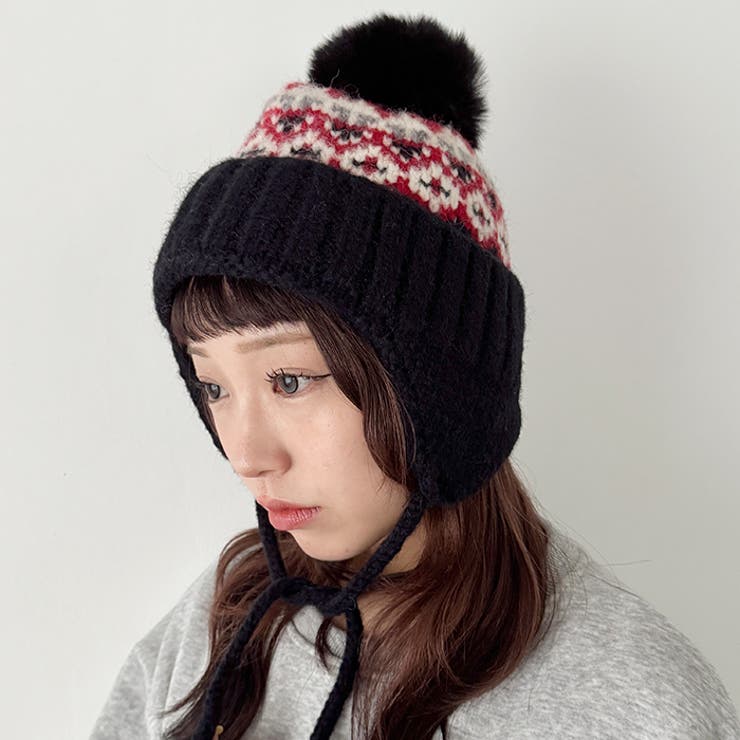 ノルディック柄イヤーフラップニットキャップ | Outfitter lab | 詳細画像5 