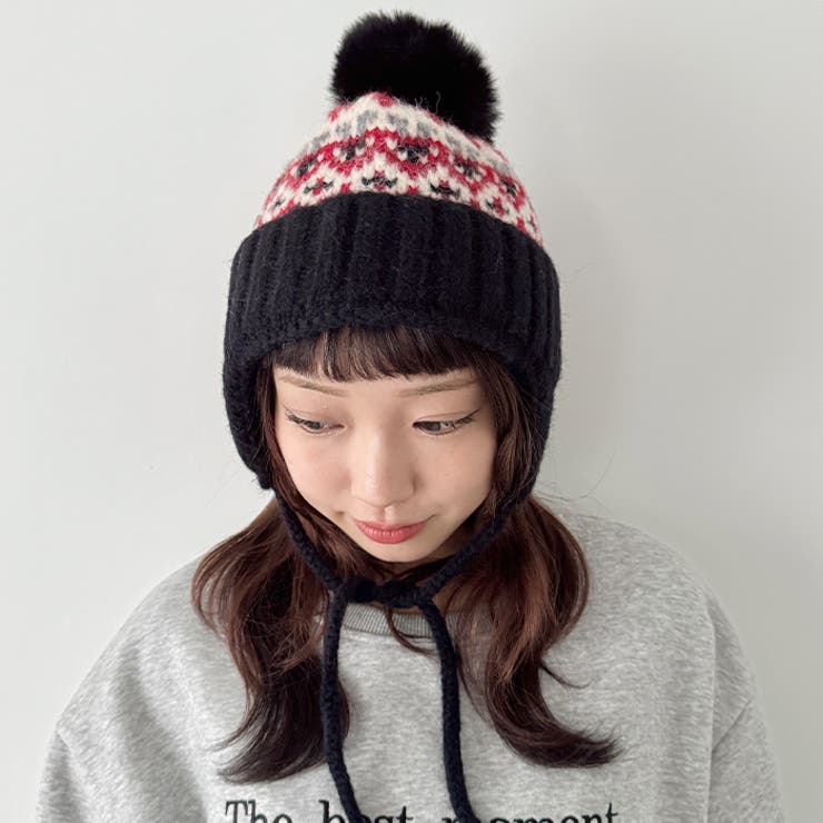 ノルディック柄イヤーフラップニットキャップ | Outfitter lab | 詳細画像7 