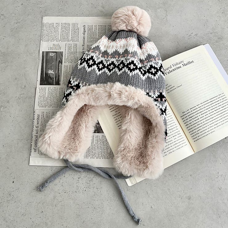 ノルディック柄イヤーフラップファーニットキャップ | Outfitter lab | 詳細画像16 