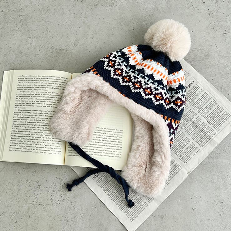 ノルディック柄イヤーフラップファーニットキャップ | Outfitter lab | 詳細画像28 