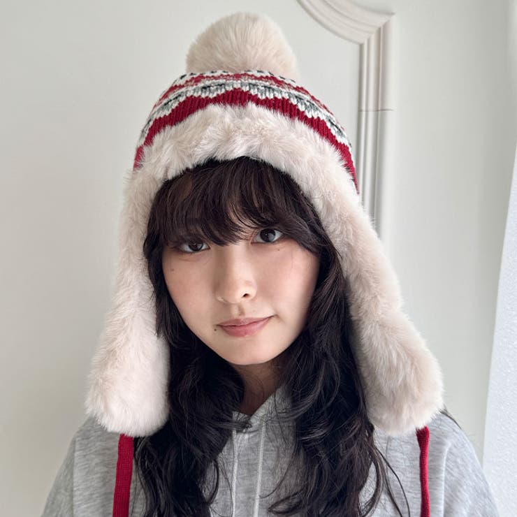 ノルディック柄イヤーフラップファーニットキャップ | Outfitter lab | 詳細画像29 