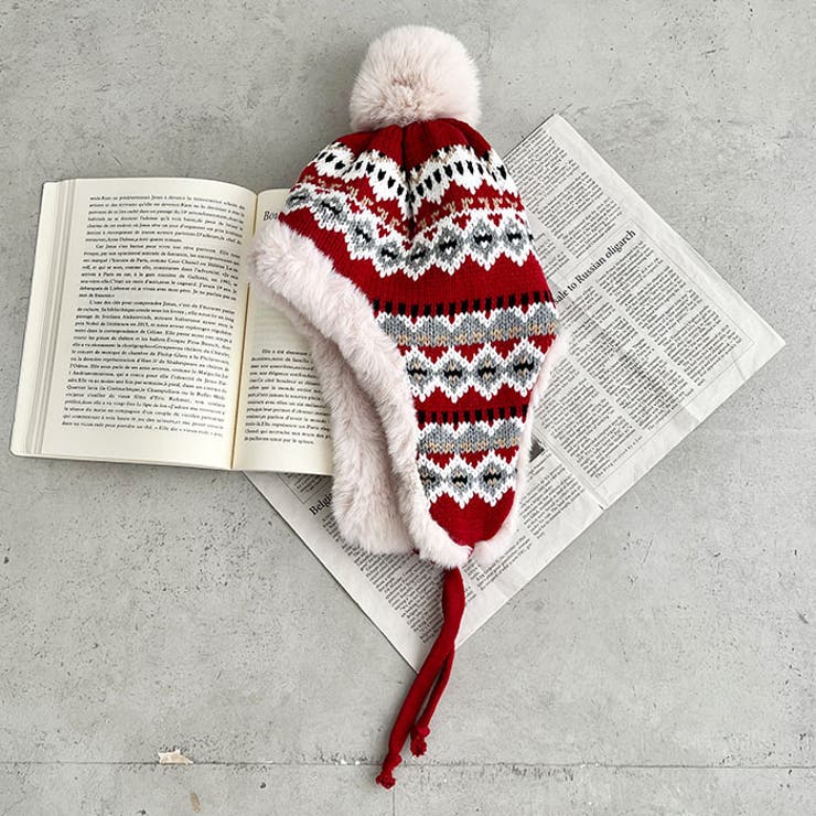 ノルディック柄イヤーフラップファーニットキャップ | Outfitter lab | 詳細画像34 