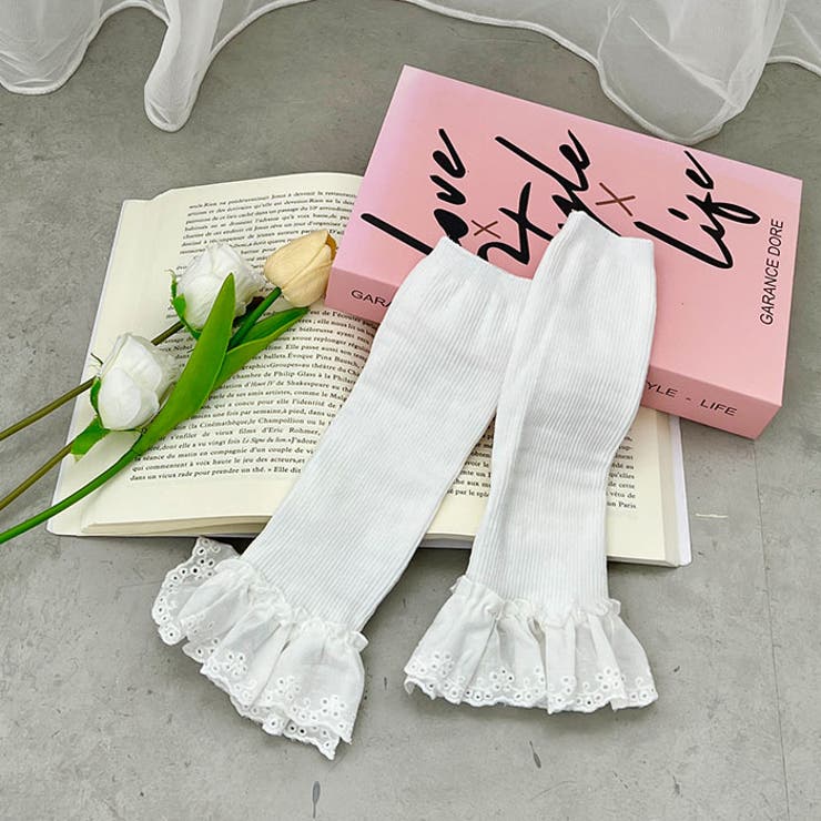 コットンレース付きリブレッグウォーマー | Outfitter lab | 詳細画像10 