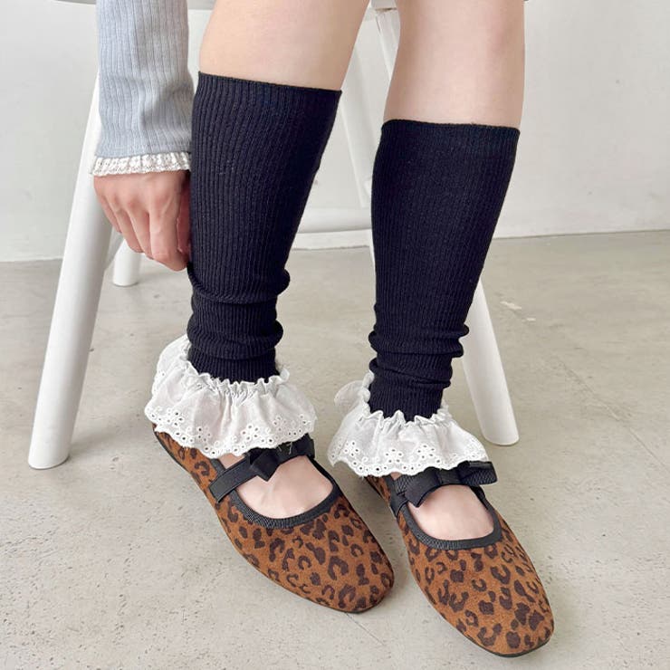 コットンレース付きリブレッグウォーマー | Outfitter lab | 詳細画像17 