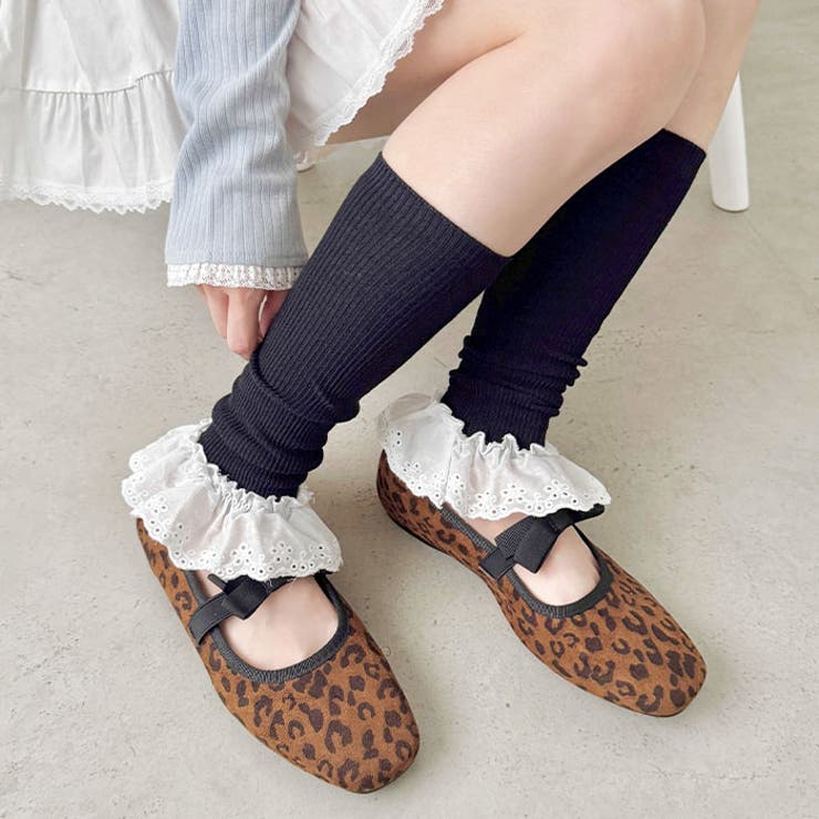 コットンレース付きリブレッグウォーマー | Outfitter lab | 詳細画像20 