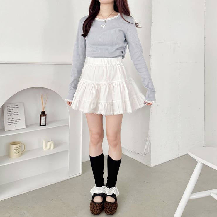 コットンレース付きリブレッグウォーマー | Outfitter lab | 詳細画像21 