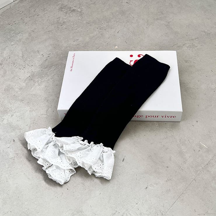 コットンレース付きリブレッグウォーマー | Outfitter lab | 詳細画像22 