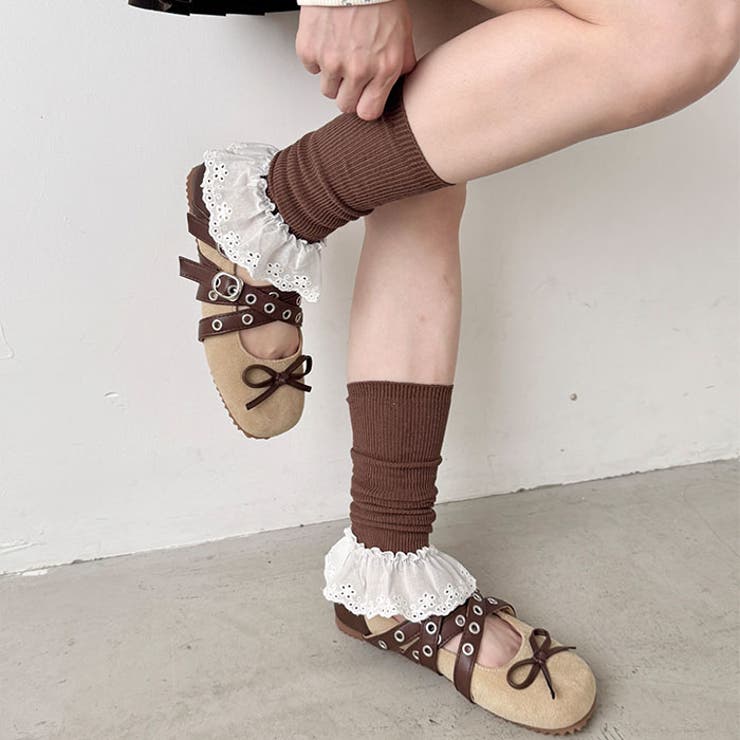 コットンレース付きリブレッグウォーマー | Outfitter lab | 詳細画像33 