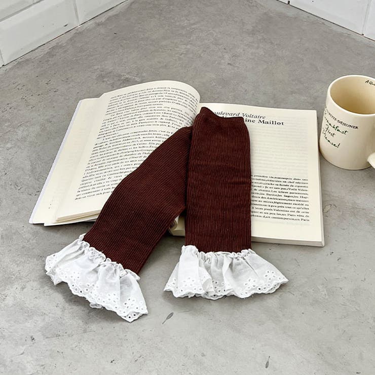 コットンレース付きリブレッグウォーマー | Outfitter lab | 詳細画像34 