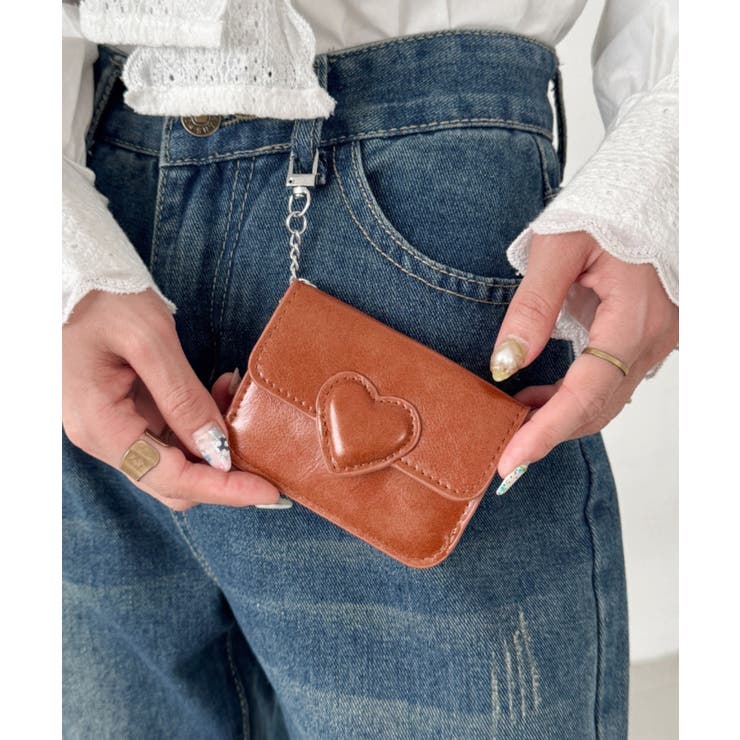 キャメル | ヴィンテージライクハートカードケース | Outfitter lab