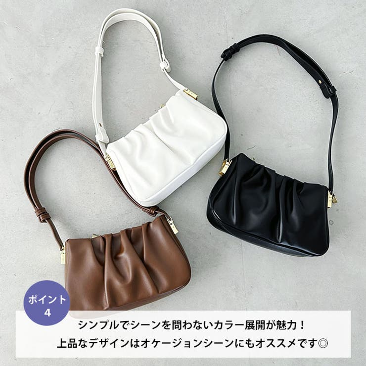 2WAYタックデザインPUショルダーバッグ | Outfitter lab | 詳細画像5 