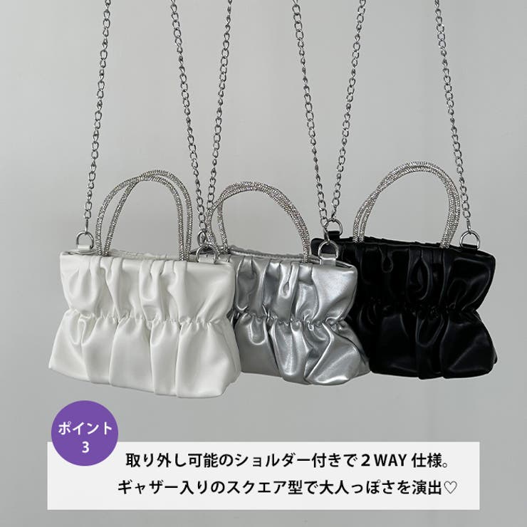 2WAYギャザーレザーミニバッグ | Outfitter lab | 詳細画像4 