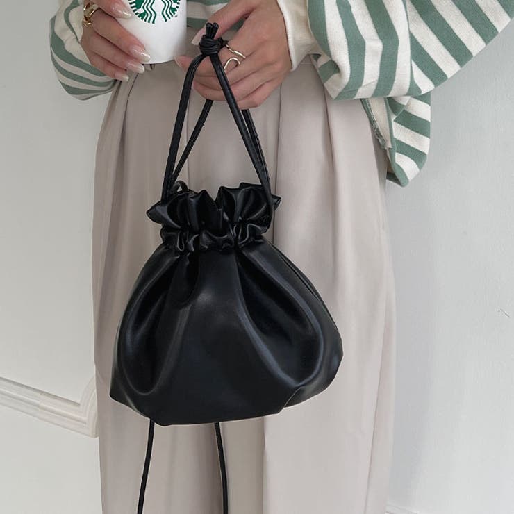 フェイクレザー巾着ミニショルダー | Outfitter lab | 詳細画像3 