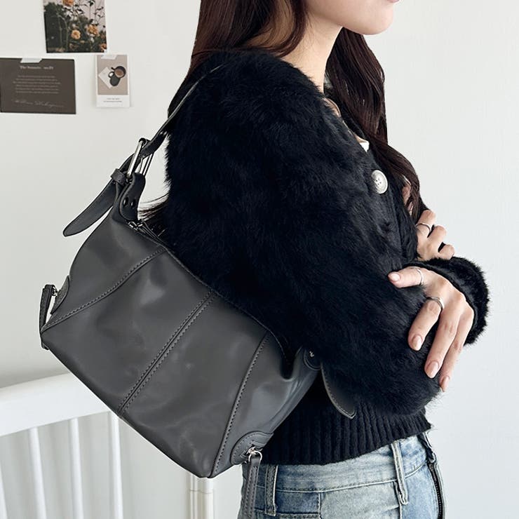 フェイクレザーベルトデザインハンドバッグ | Outfitter lab | 詳細画像19 