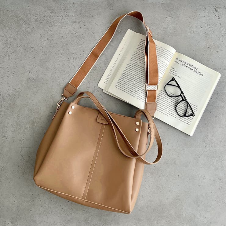 【A4収納可能】PUダブルショルダートートバッグ ショルダーバッグ | Outfitter lab | 詳細画像34 