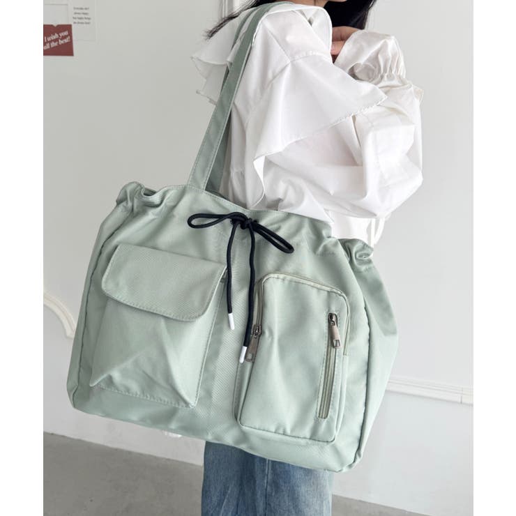 カーキ | 【A4収納可】大容量 軽量 多収納トートバッグ | Outfitter lab