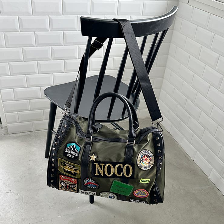 【大容量】ワッペンスタッズデザインボストンバッグ トラベルバッグ | Outfitter lab | 詳細画像17 