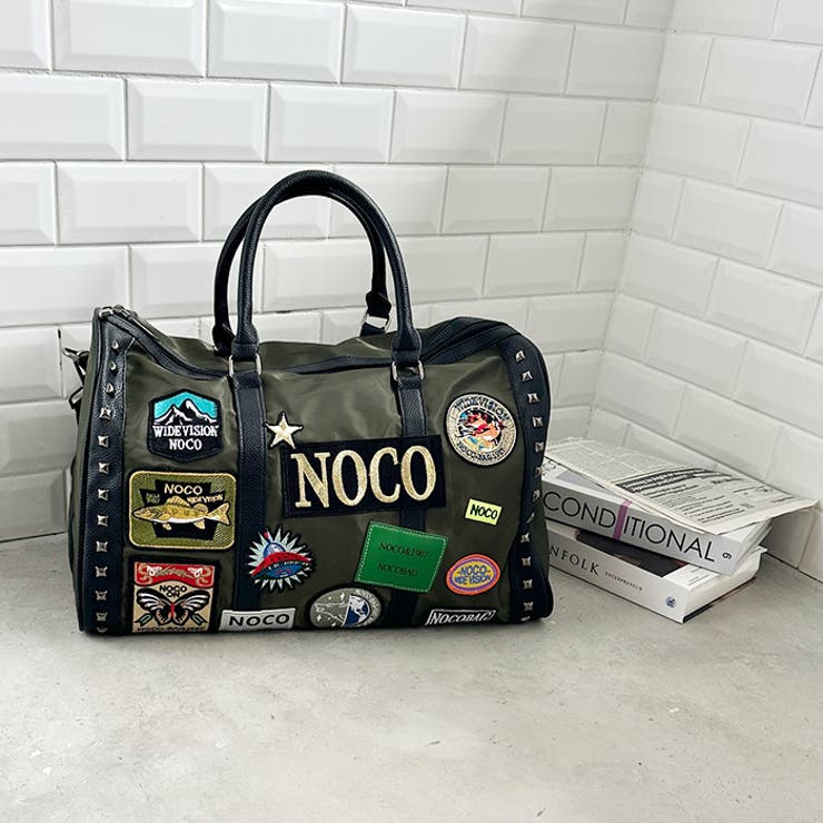 【大容量】ワッペンスタッズデザインボストンバッグ トラベルバッグ | Outfitter lab | 詳細画像18 