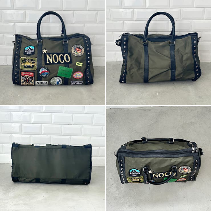 【大容量】ワッペンスタッズデザインボストンバッグ トラベルバッグ | Outfitter lab | 詳細画像19 