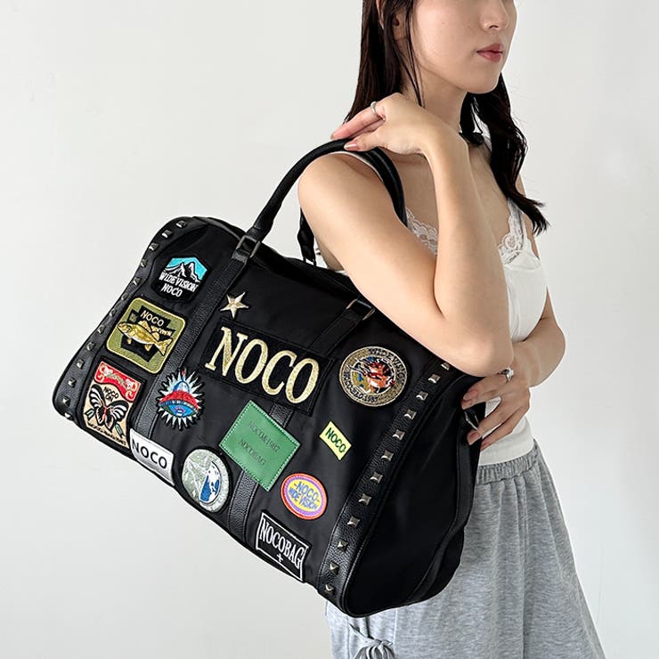 【大容量】ワッペンスタッズデザインボストンバッグ トラベルバッグ | Outfitter lab | 詳細画像5 