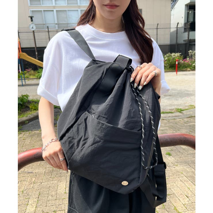 ブラック | 【A4収納可】2wayナイロンバックパック トートバッグ | Outfitter lab