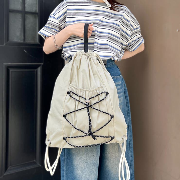 【A4収納可】ナイロンドローストリングナップサック | Outfitter lab | 詳細画像14 