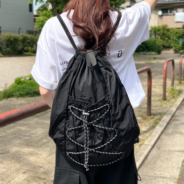 【A4収納可】ナイロンドローストリングナップサック | Outfitter lab | 詳細画像6 