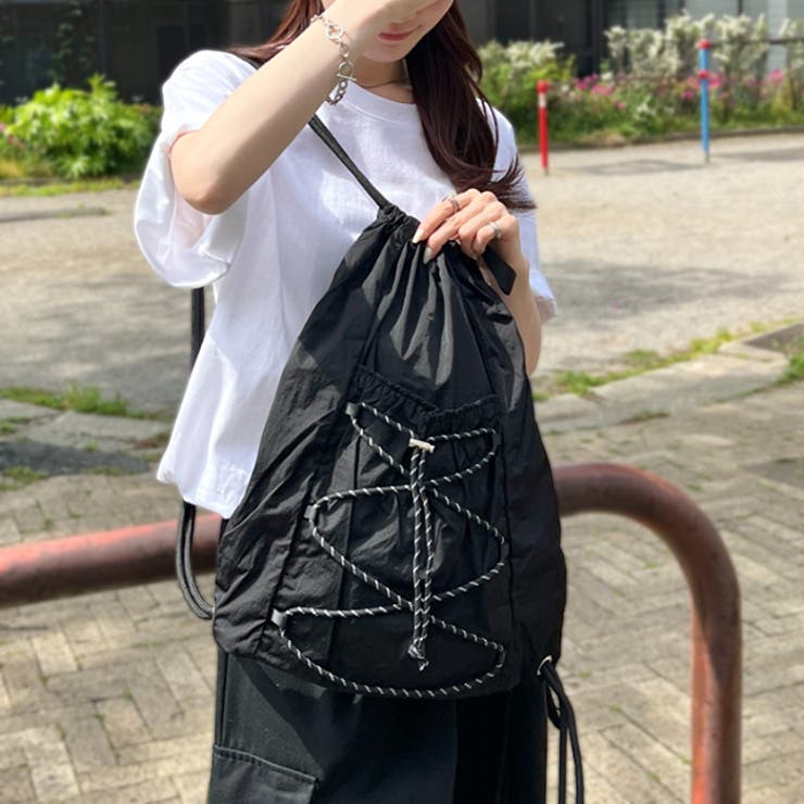 【A4収納可】ナイロンドローストリングナップサック | Outfitter lab | 詳細画像7 