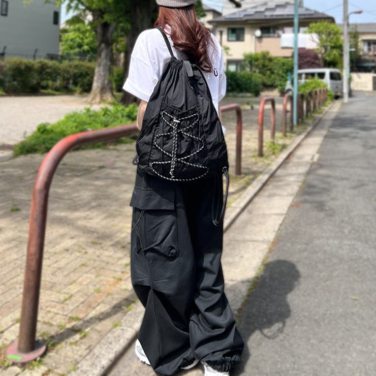 【A4収納可】ナイロンドローストリングナップサック | Outfitter lab | 詳細画像9 