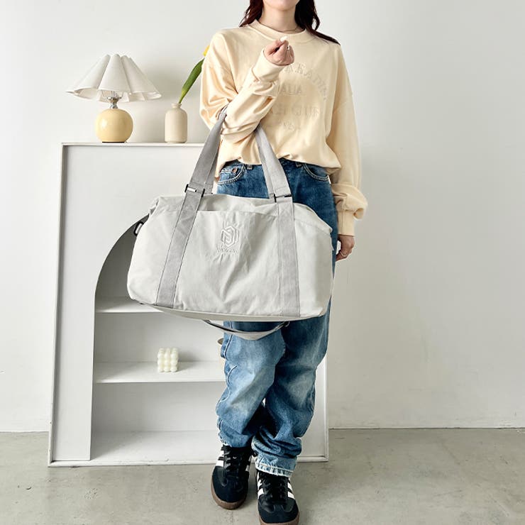 【2WAY・大容量】ワントーンカラーナイロンボストンバッグ/トラベルバッグ | Outfitter lab | 詳細画像15 