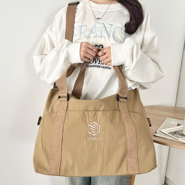 【2WAY・大容量】ワントーンカラーナイロンボストンバッグ/トラベルバッグ | Outfitter lab | 詳細画像24 