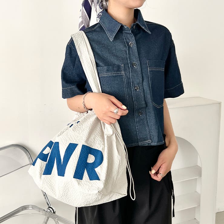 【A4収納可】ビッグロゴナイロントートバッグ ドローストリングバッグ | Outfitter lab | 詳細画像7 