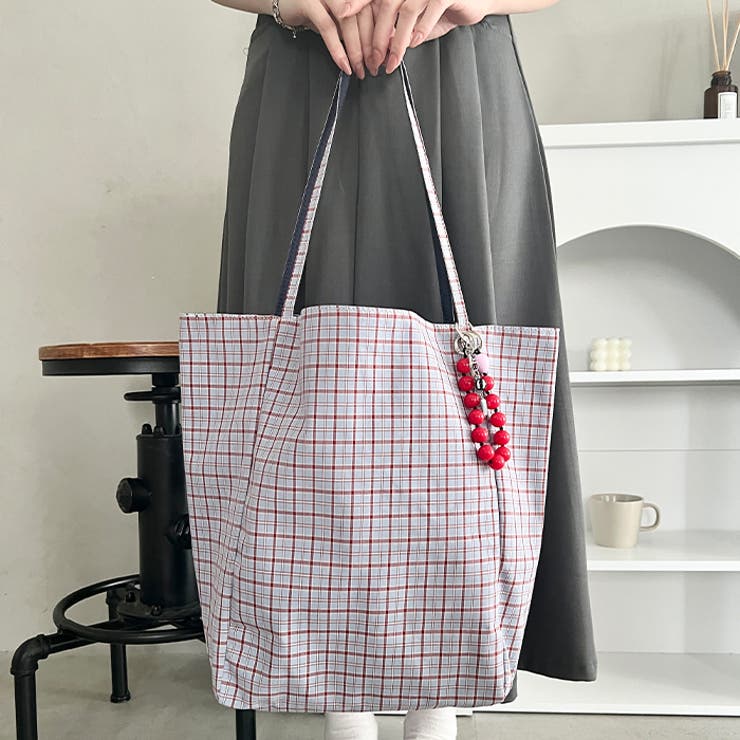 リバーシブルチェックトートバッグ | Outfitter lab | 詳細画像12 