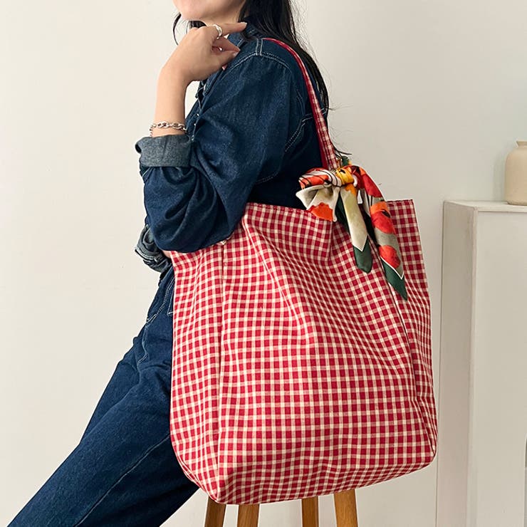リバーシブルチェックトートバッグ | Outfitter lab | 詳細画像17 