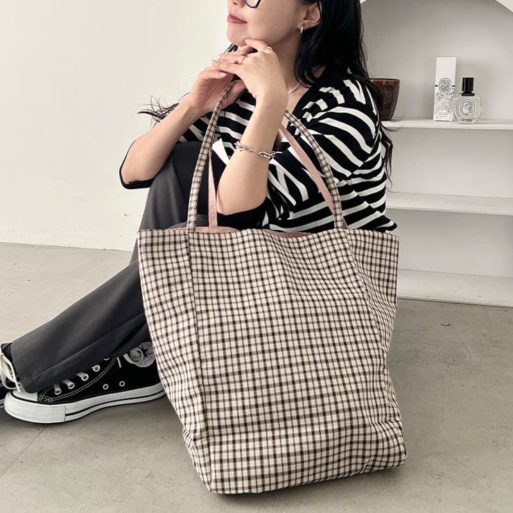 リバーシブルチェックトートバッグ | Outfitter lab | 詳細画像22 