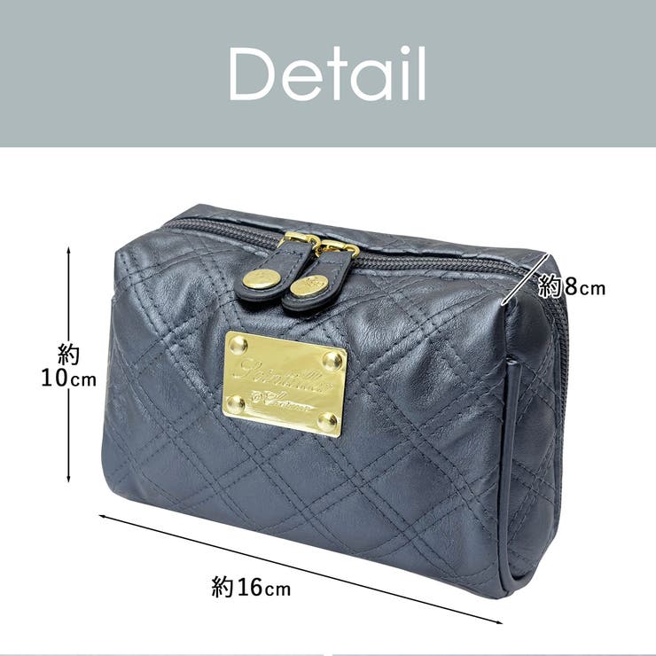 コスメポーチ 化粧ポーチ ダブルファスナーポーチ | At First | 詳細画像5 